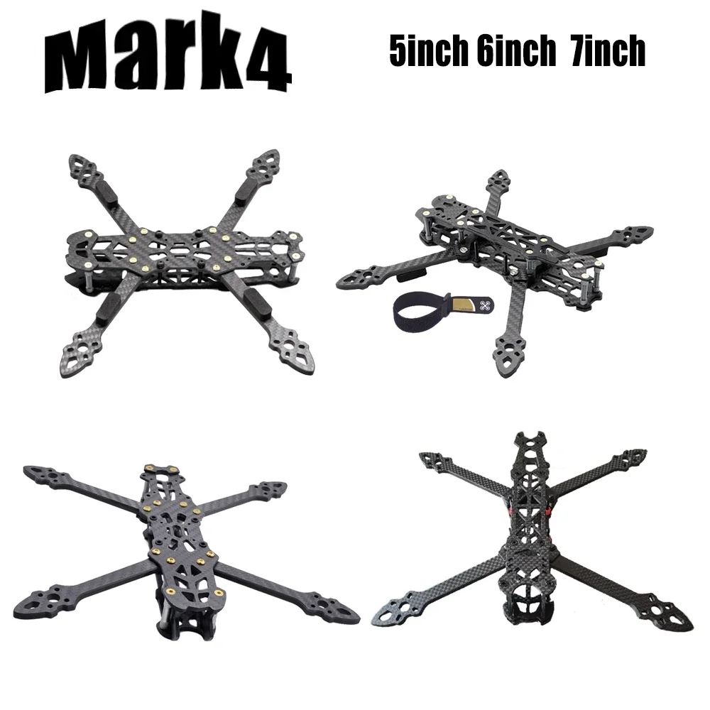 Mark4 RC Racing Drone FPV Freestyle Quadcopter Telaio 225mm 260mm 295mm / 5 pollici 6 pollici 7 pollici