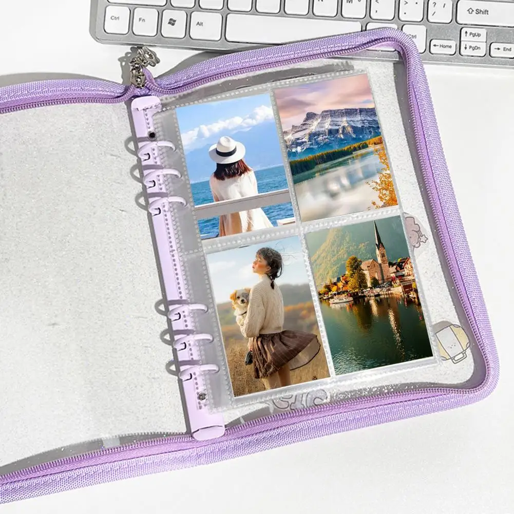 5Pcs A5 Card Sleeves Binder Sheets Photo Album Dustproof Clear View Card Sleeves Binder Sheets Waterproof Photo Protector