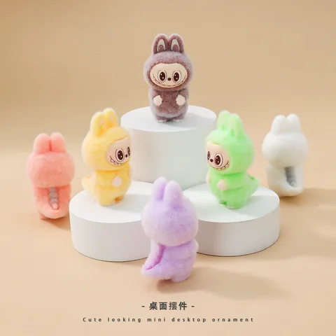 1/9PCS 4 cm Labubu 장식 미니 카와이 입체 인형 Diy 액세서리 데스크탑 장식 자동차 장식 어린이 날 선물