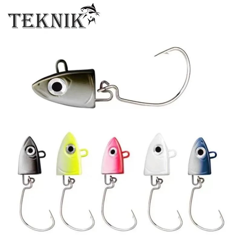 Teknik Jig Head 2 teile/beutel Jig Köder Black Minnow 5g 10g 15g 25g 40g Jigging Köder für Seabass Black Minnow Spinning Kunst köder