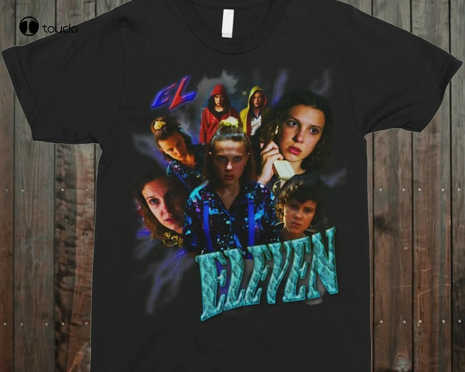 

Eleven Millie Bobby Brown Stranger 90S Crewneck Vintage T-Shirt Tee Shirt Custom aldult Teen unisex digital printing Tee shirt