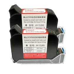 [1x JS10M JS12M] 42ml 12.7mm Fast dry black sovent ink cartridge JS10 JS12 2790K Replaced for TIJ2.5 Domino Handheld Pr