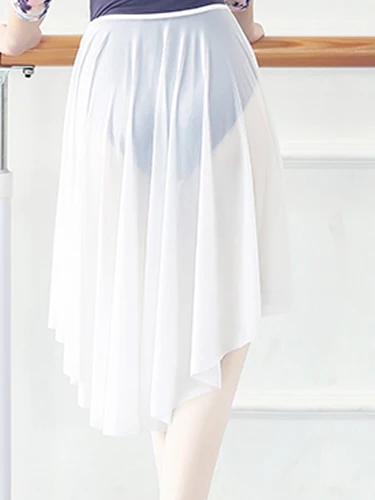 Falda tutú envolvente de gasa para baile de Ballet para niños, ropa de práctica de estudio para baile de salón, latino, Salsa, Tango