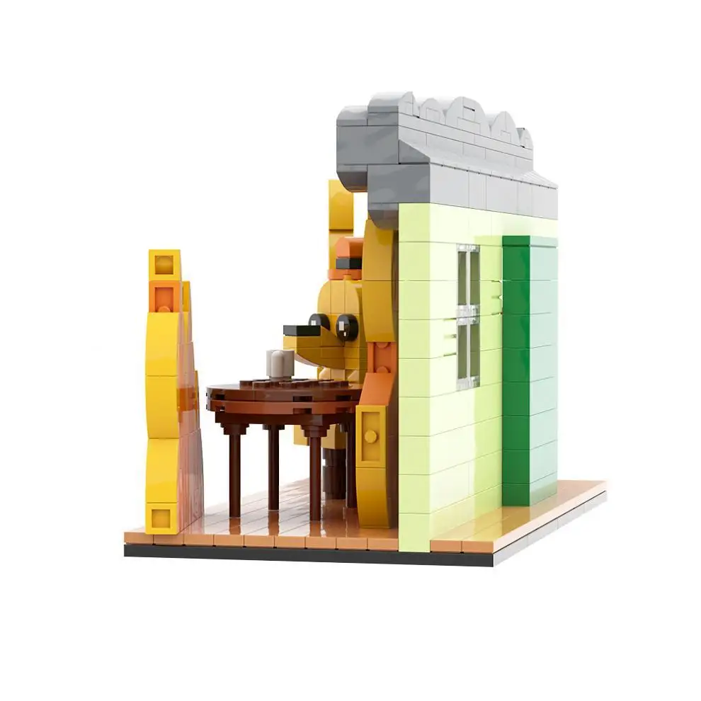 Bloques de construcción MOC creativos "este es buen cachorro" con fondo, decoración de modelo de juguete de partículas pequeñas, regalo para niños