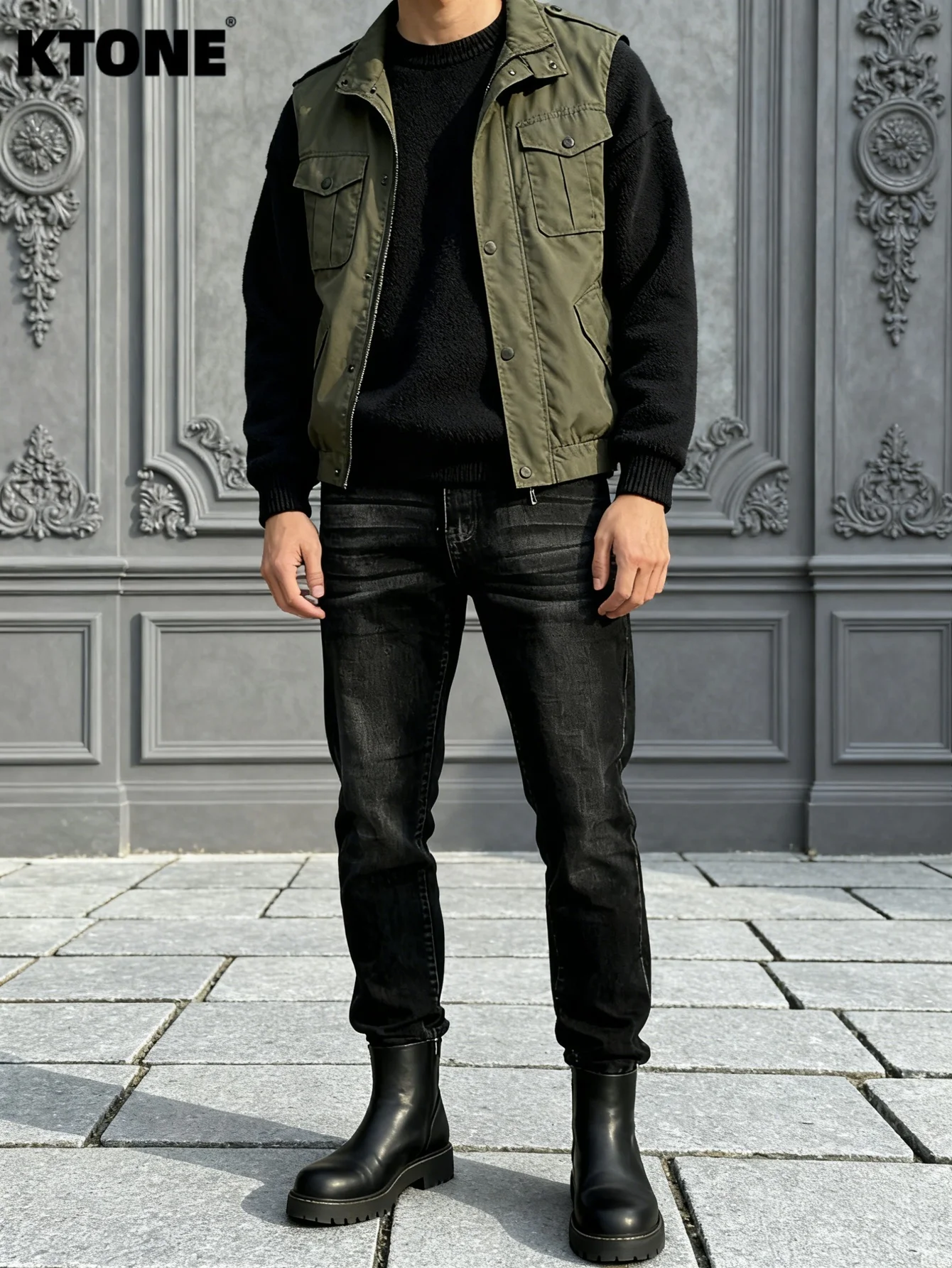 

Модные черные джинсы Y2K для мужчин, оригинальный дизайн, облегающий крой, для повседневной носки, без аксессуаров и ремней.