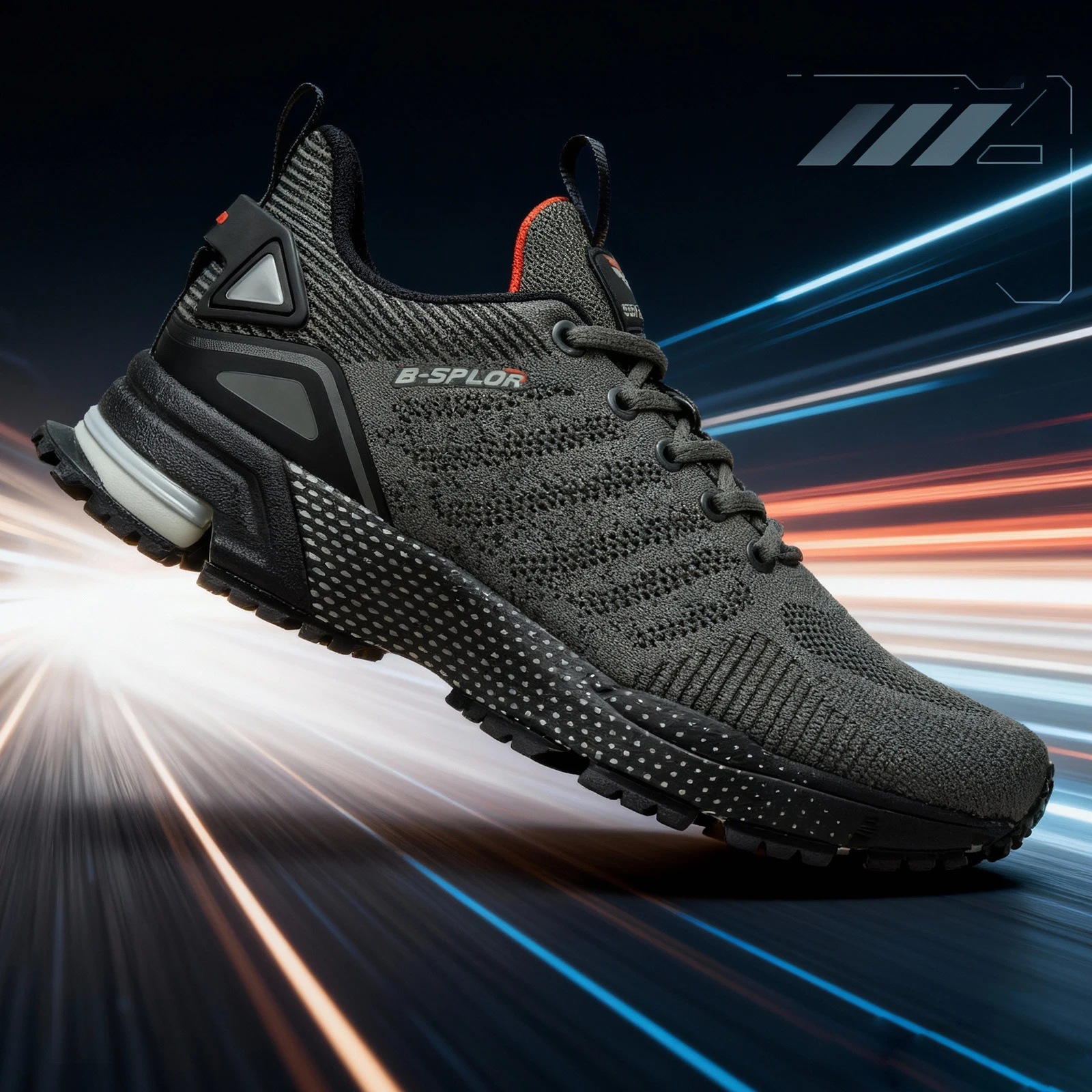 

Baasploa Men Running Shoes Brand Fashion Mesh Breathable Highweight Male Outdoor Sneakers Comfort Soft Sport Shoes Cushioning