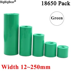 1 Meter Green 18650 Lipo Battery PVC Heat Shrink Tube Pack 12mm ~ 250mm Width Insulated Film Wrap lithium Case Cable Sleeve Blue