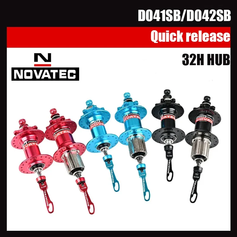 NOVATEC D041SB D042SB Hub Mountain Bike Disc Card Brake 28/32/36 Holes MTB Road Bicycle Bearing 32H Hubs 8/9/10/11/12 Speed