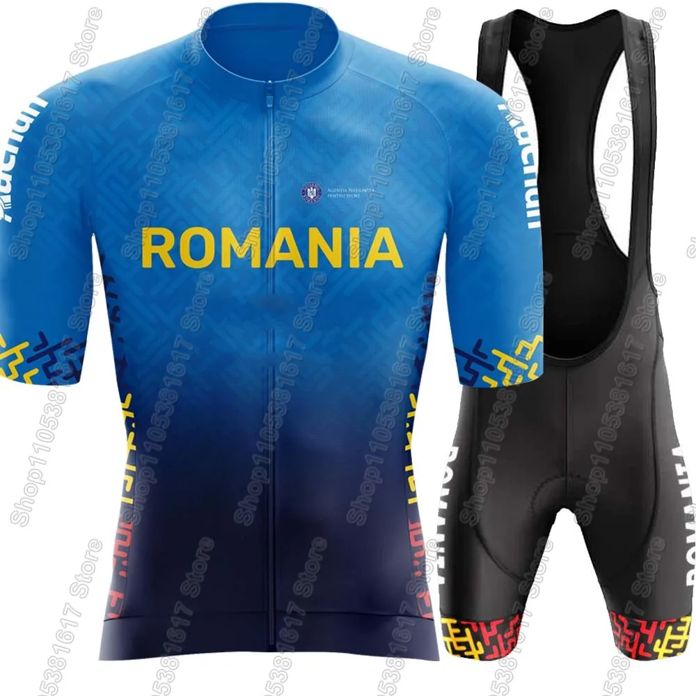 Romania Cycling Jersey 2026 National Team Set Summer Bicycle Clothing Road Bike Shirts Suit Bicycle Bib Shorts MTB Ropa Maillot