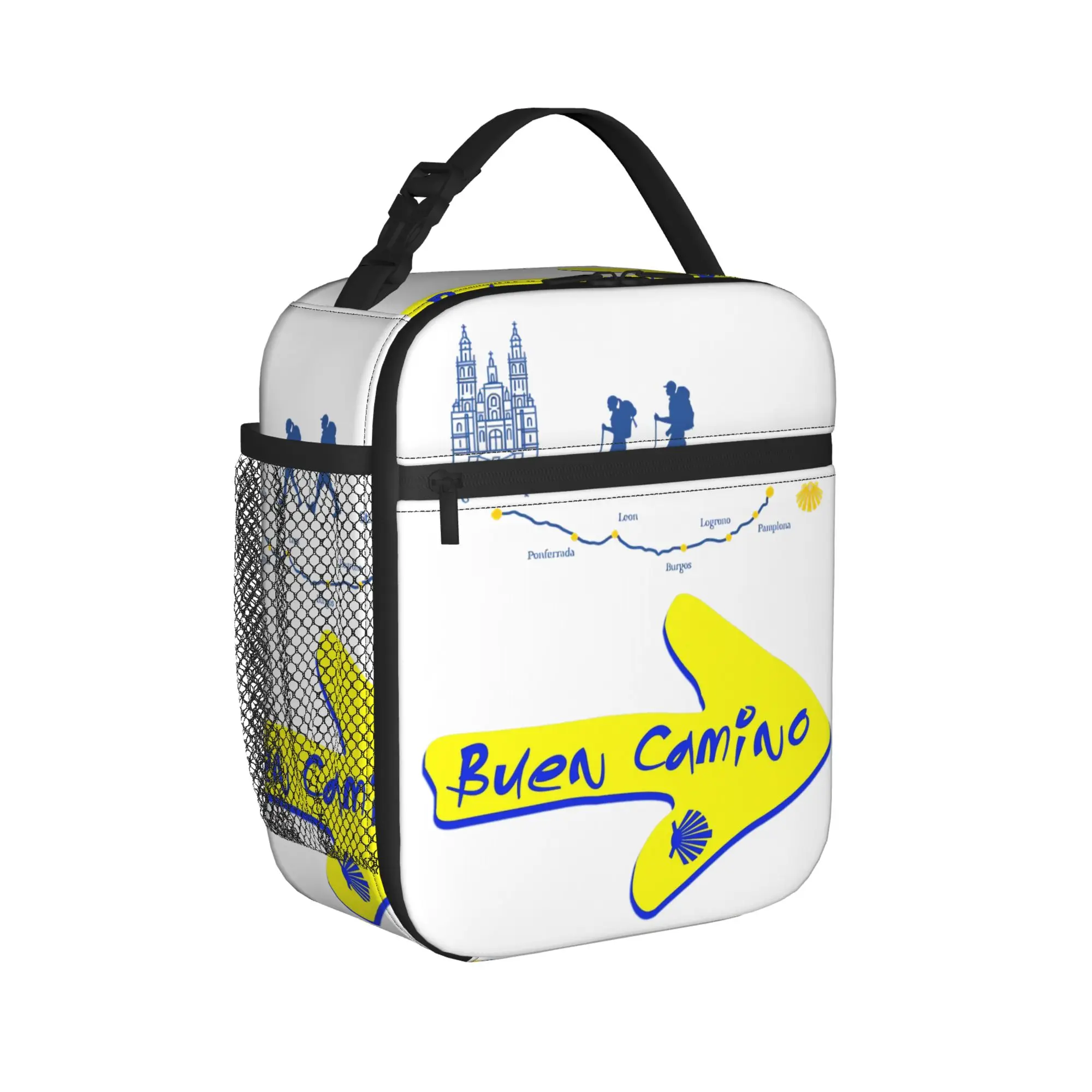 Camino de Santiago Buen Camino Insulated Lunch Bag Cooler Bag Reusable,Lunch Container  Leakproof Tote Lunch Box Girl Boy Work