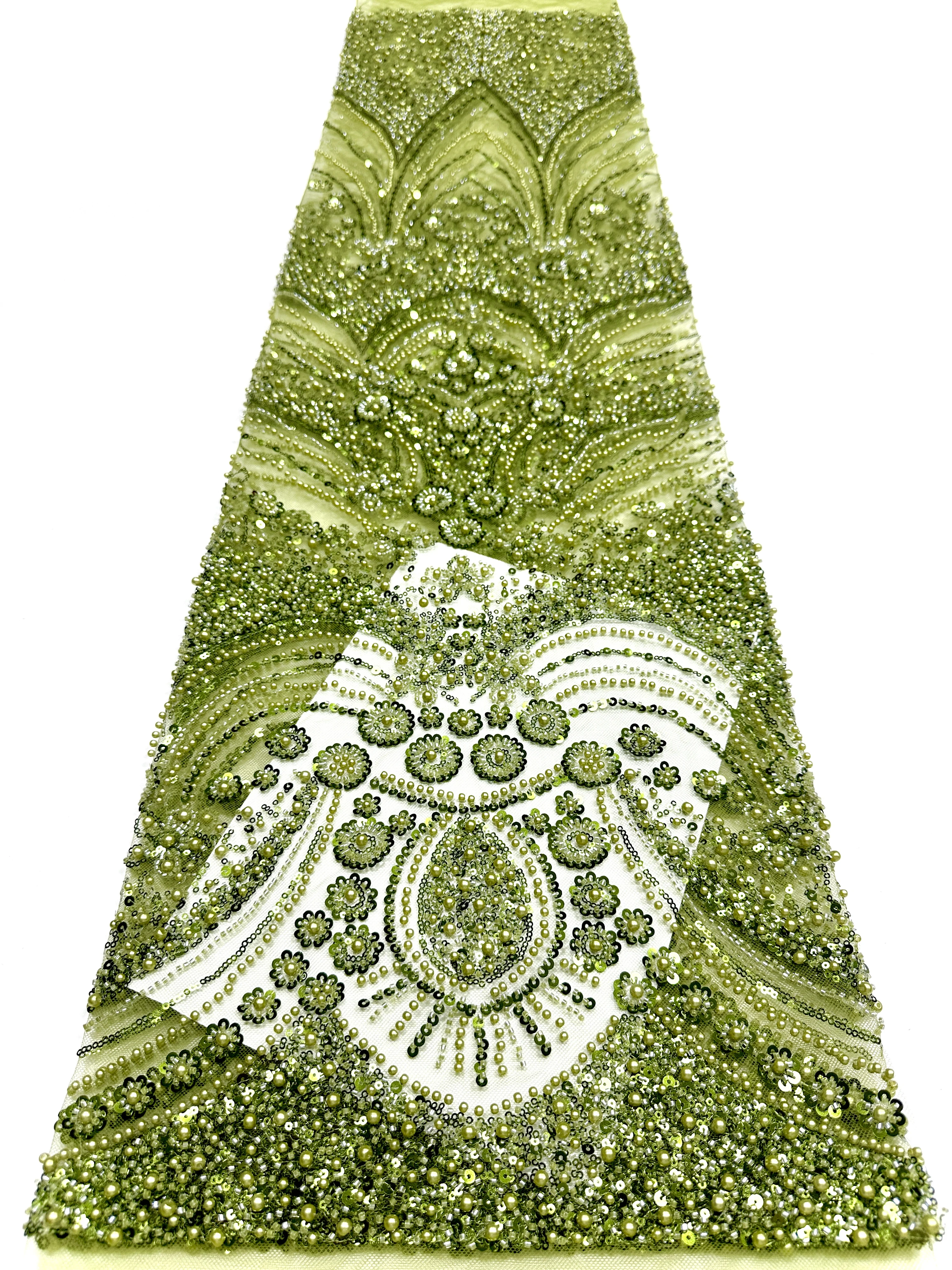 

African Sequins Lace Fabric Luxury Embroidery Pink Beaded Mesh Lace 2025 Hot Sale For Wedding Dress And Clothing Women Fabric