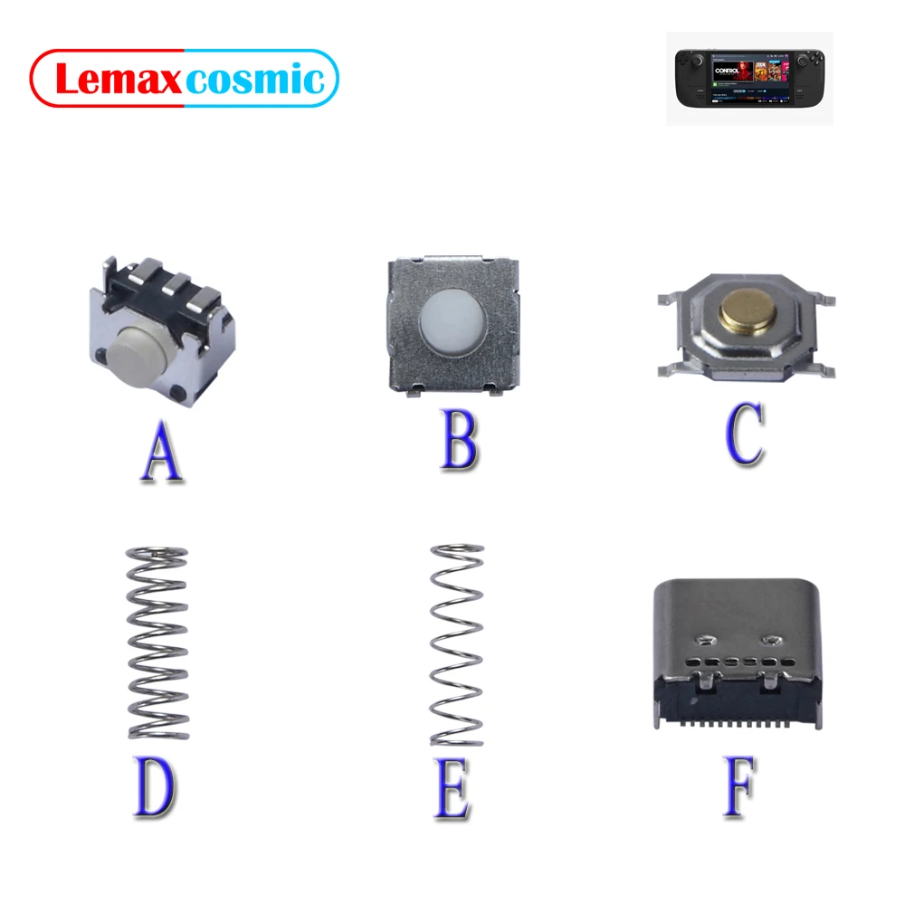 L1 R1 Micro Switch L4 L5 Buttons USB Port Type-C Jack Charging Socket L1 R1 L2 R2 Spring For Valve Steam Deck SD