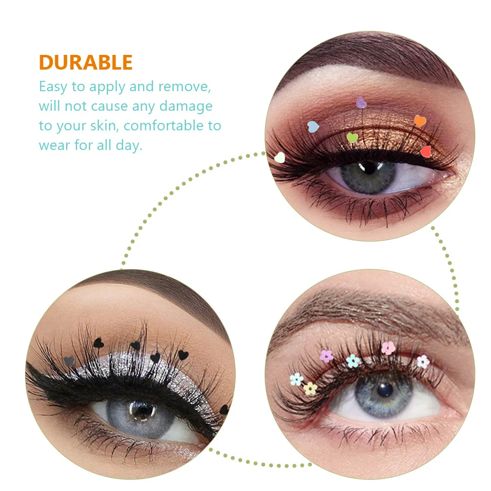 Ensemble de faux cils pour Cosplay, Extensions de cils à paillettes, papillon coloré, pour fête, Club, maquillage Cosplay