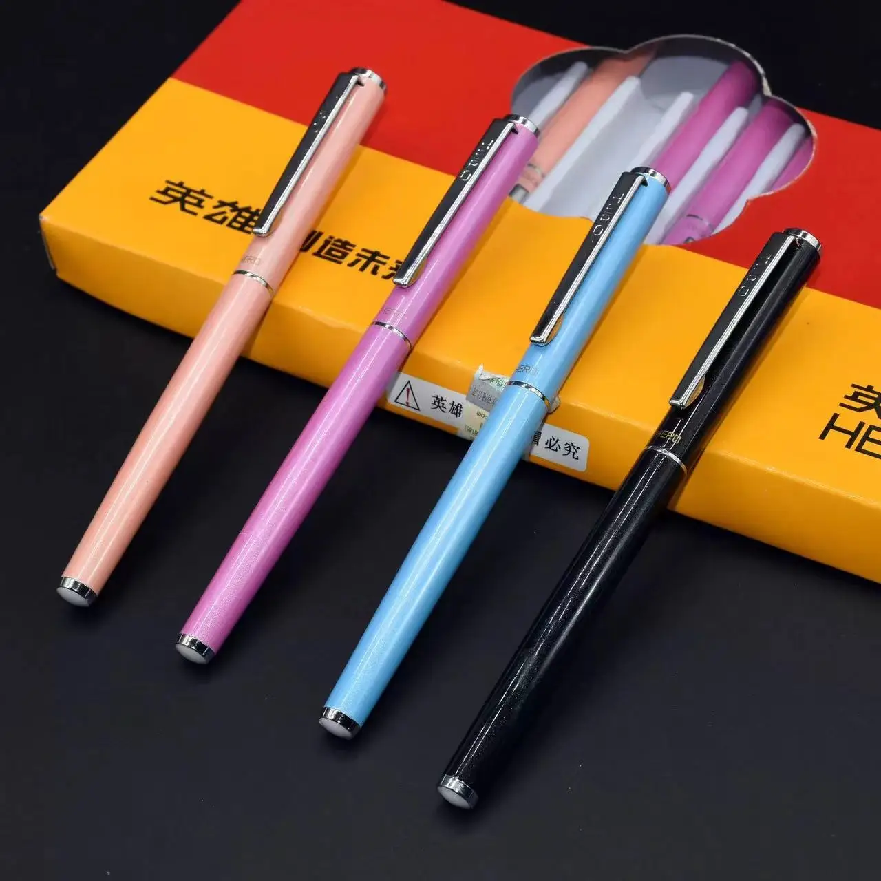 5pcs pen  hero 360 fine fountain pen Office student writing pen shipping