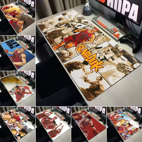 Anime Slam Dunk Mouse Pad Sports Basketball Desktop Large Mousepad HD Computer Desk Cartoon Mice Cushions Extended Gaming Mats