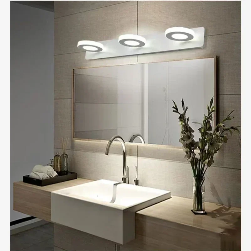 Lampada da parete LED specchio luce anteriore bagno camera da letto lampade wc applique da parete bagno trucco luci decorazione della stanza