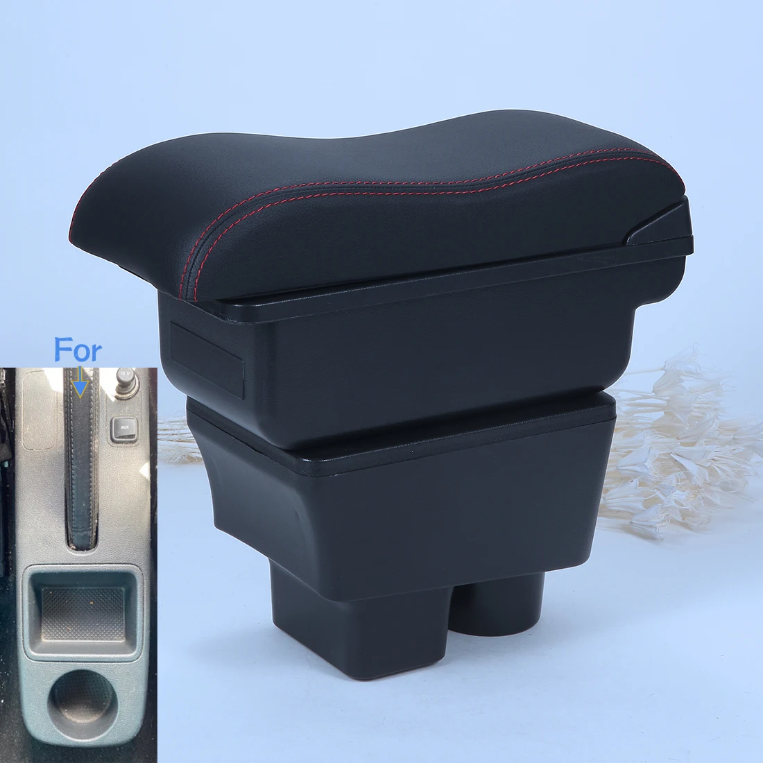 

For Skoda FABIA Armrest box For Skoda Fabia II 2 Car Armrest 2008-2014 Curved Surface leather Car Storage Box Simple installatio