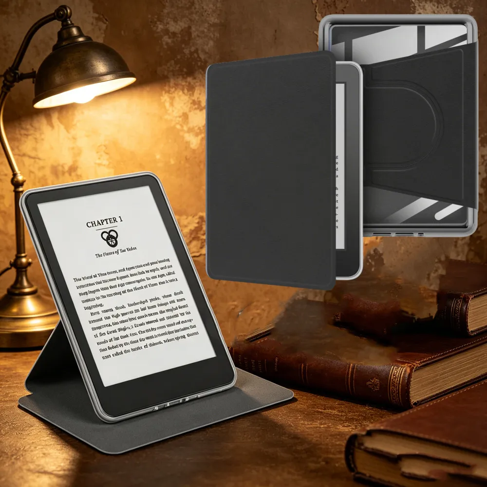 

PU Leather Rotating Case Protective Shell For Kindle Paperwhite 10th Smart Cover Paperwhite 4 PQ94WIF 2018 Released Folio Case