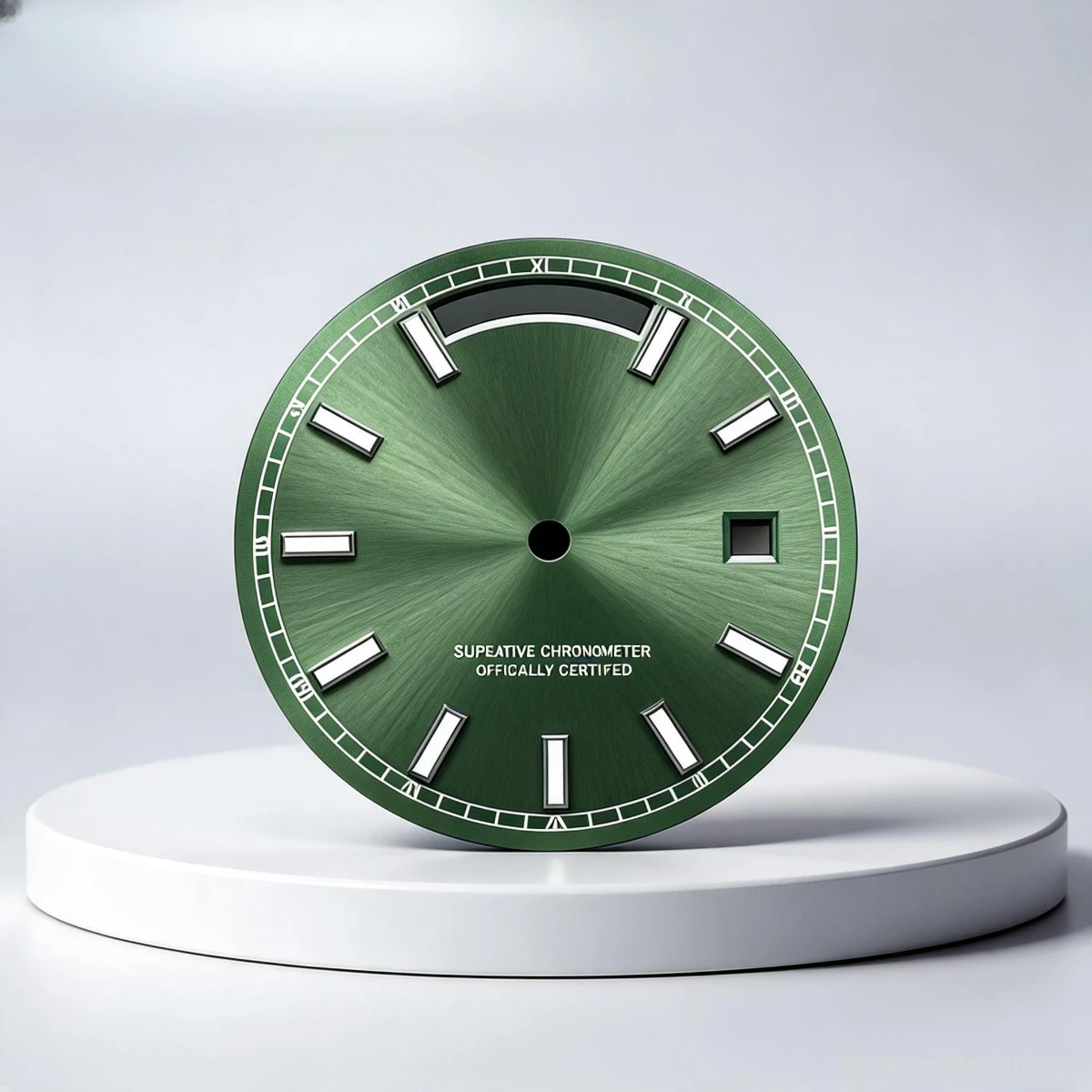31mm 8285 Zifferblatt mit Tages- und Datumsanzeige, Sonnenschliff, ohne Logo, mit grüner Leuchtfunktion für 8285 Uhrwerk, hochwertige Uhrenzifferblatt-Modifikationsteile 2028