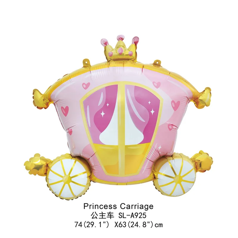 1 قطعة قلعة الأميرة النقل الألومنيوم فيلم بالونات الأطفال حفلة حائط الخلفية الديكور فتاة عيد ميلاد بالون الإمدادات #2