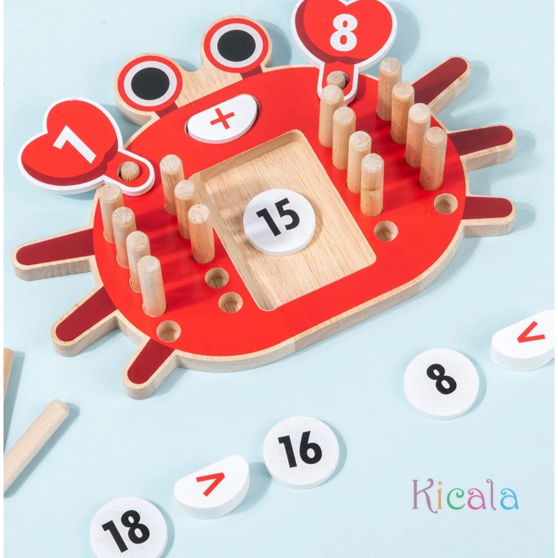 أطفال كراب عصا العد الوتد مجلس لعبة مونتيسوري عدد الإدراك الرياضيات إضافة الطرح تعلم Parish لعبة التعليم الحسي
