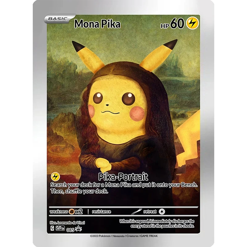 Cartes de Collection Pokémon Van Gogh, Pikachu, Jeu de Carte Unique Classique, Anime, à Faire Soi-Même, Jouets Cadeaux, 18 Pièces/Ensemble