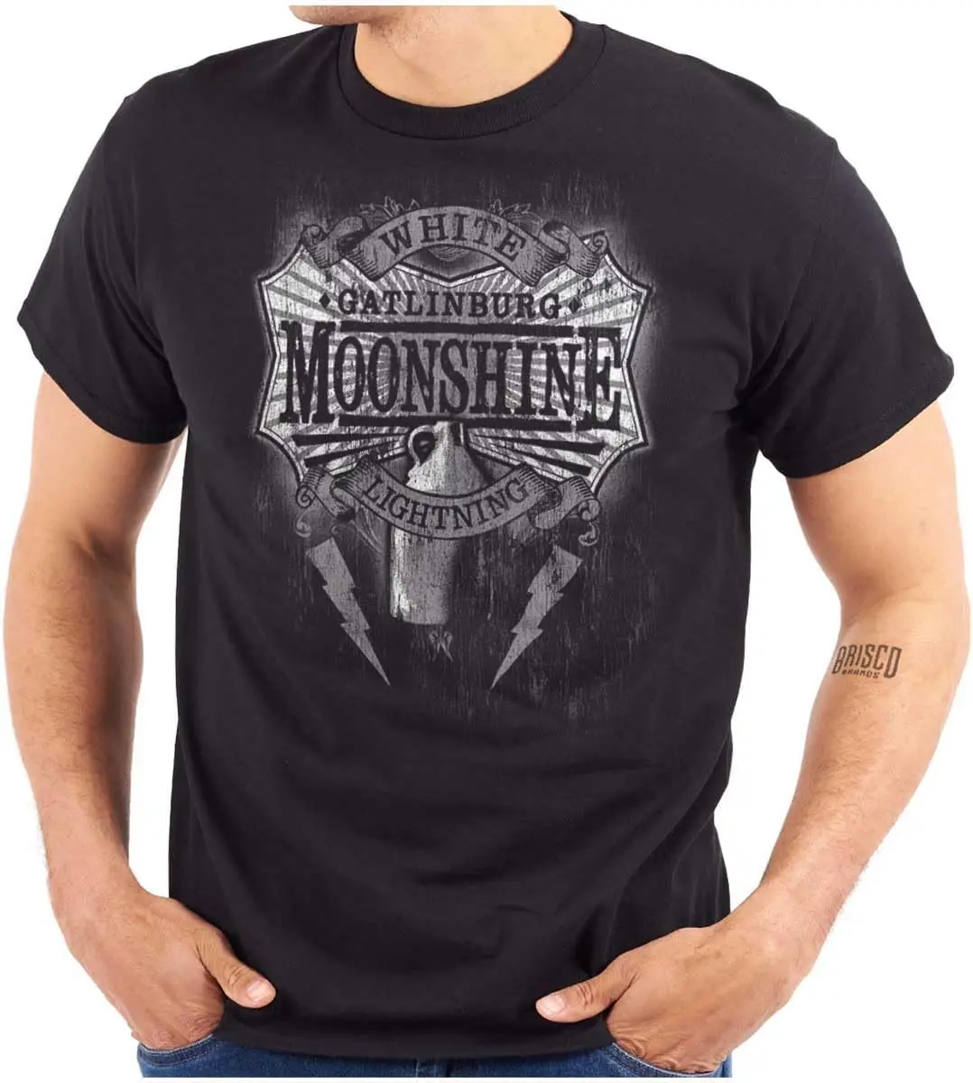 Brisco Brands White Lightning Tennessee Moonshine Graphic T Shirt Men or Women