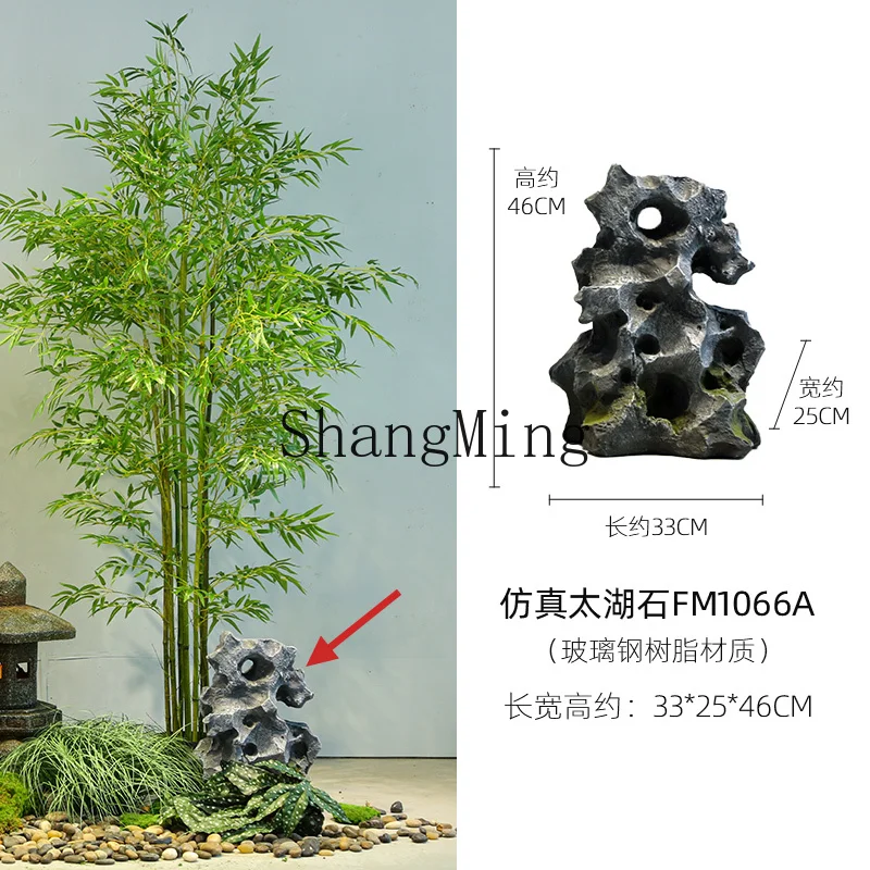 HJ simulation Taihu stone decoration interior stairs corner hall shopping mall rockery stone ornament courtyard micro landscape