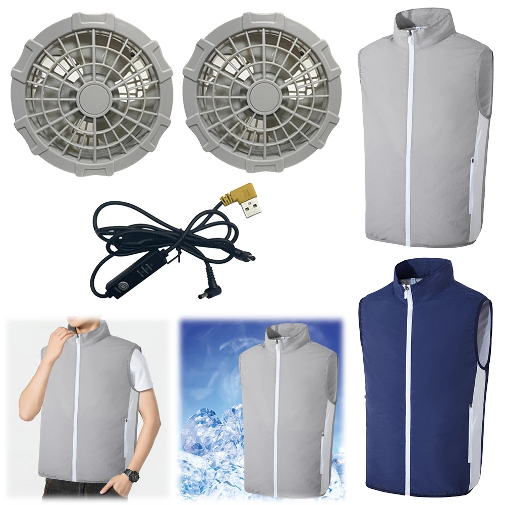 Summer Air-conditioned Clothes for Men Women Cooling Vest Cooling Work Clothes for High Temperature Work Fishing Vest