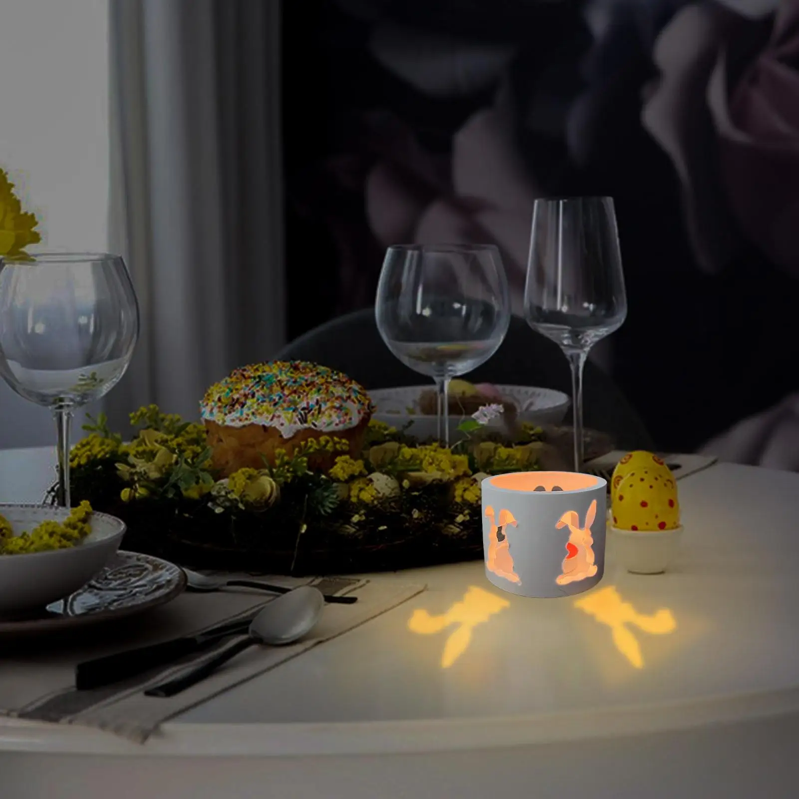 

Форма для подсвечника, пищевая антипригарная форма, полый дизайн кролика, силиконовые формы для воска, эпоксидная смола, пластырь, соевые бобы, праздники