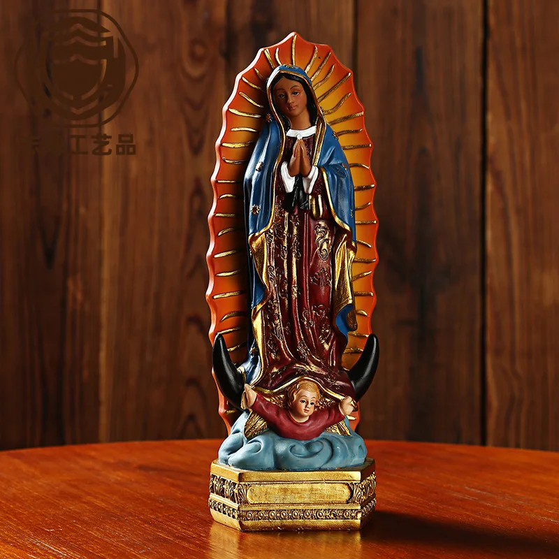 Cross-border Amazon Mexican Madonna ornaments religious indoor desktop decoration gifts resin crafts