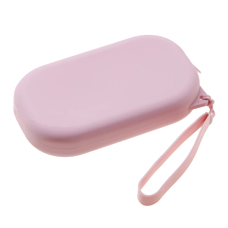 Morandi Color Silicone Cosmetic Bag Coin Purse Large Capacity Multifunction Storage Bag Solid Color Small Item Bag