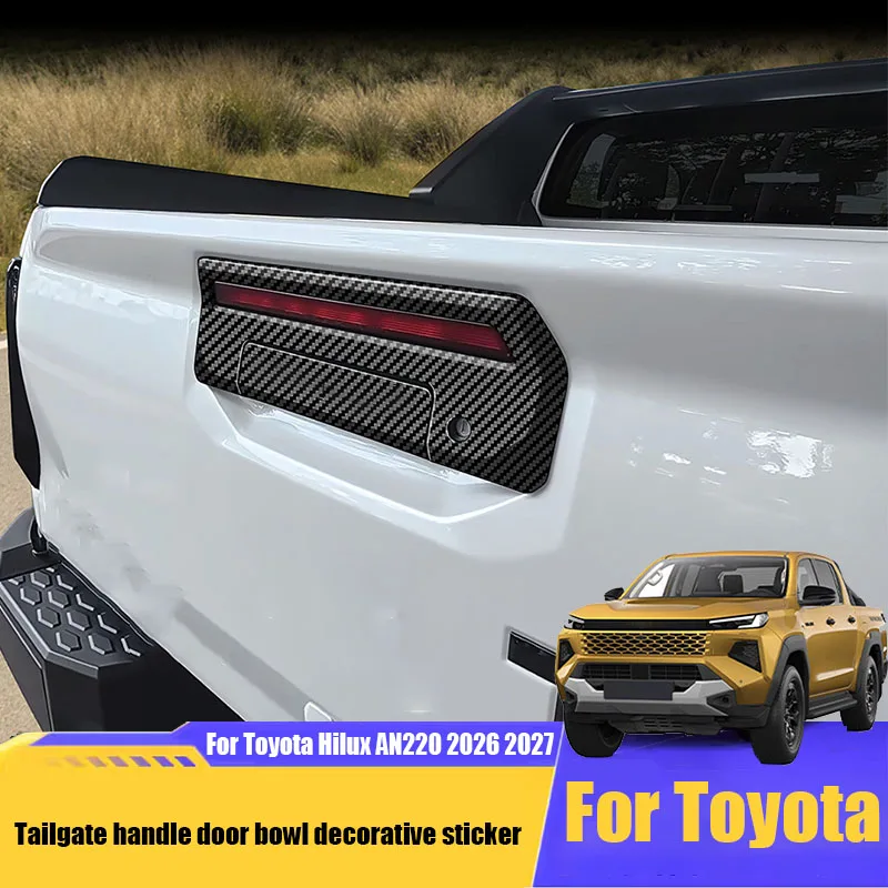 

Декоративная накладка на ручку и чашу двери багажника для Toyota Hilux AN220 2026-2027 из ABS-пластика для внешнего тюнинга