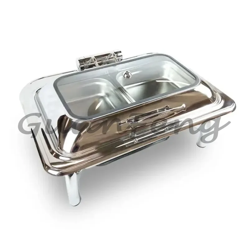 Best Selling Deluxe Buffet Rectangular Hot Pot Buffet Serving Buffet Heater Chafing Dish Set