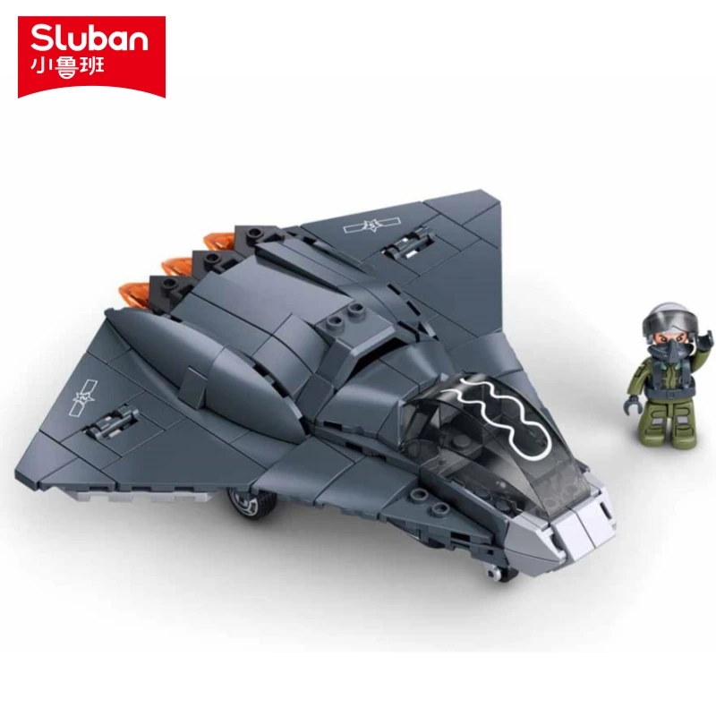 

Sluban 159PCS Air Force The Sixth Generation Stealth Fighter Jet Model Building Blocks Sets DIY Educational Toys for Children