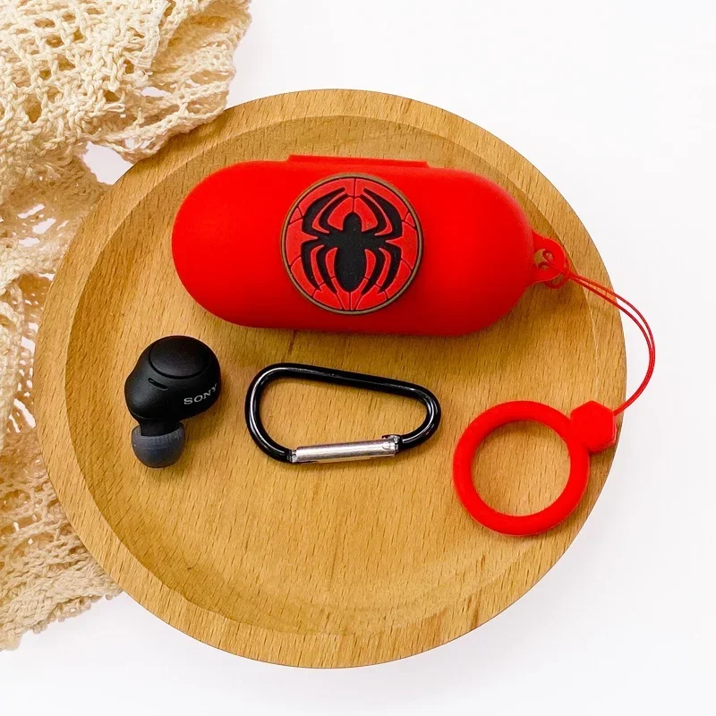 Adecuado para Sony WF-C500, WF-C700N, WF-C510 DIY dibujos animados de silicona Bluetooth auricular carcasa protectora suave con llavero