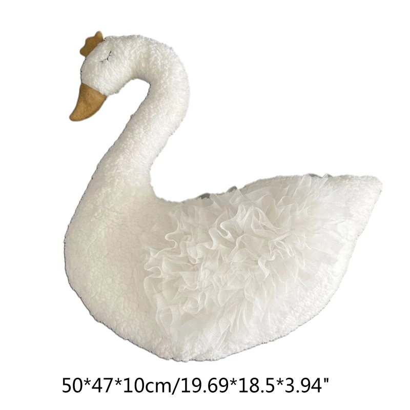 Newborn Baby Photoshoot Props Posing Pillows Swan Shape Cushion Pad for Infant Baby Photography Props Accessories