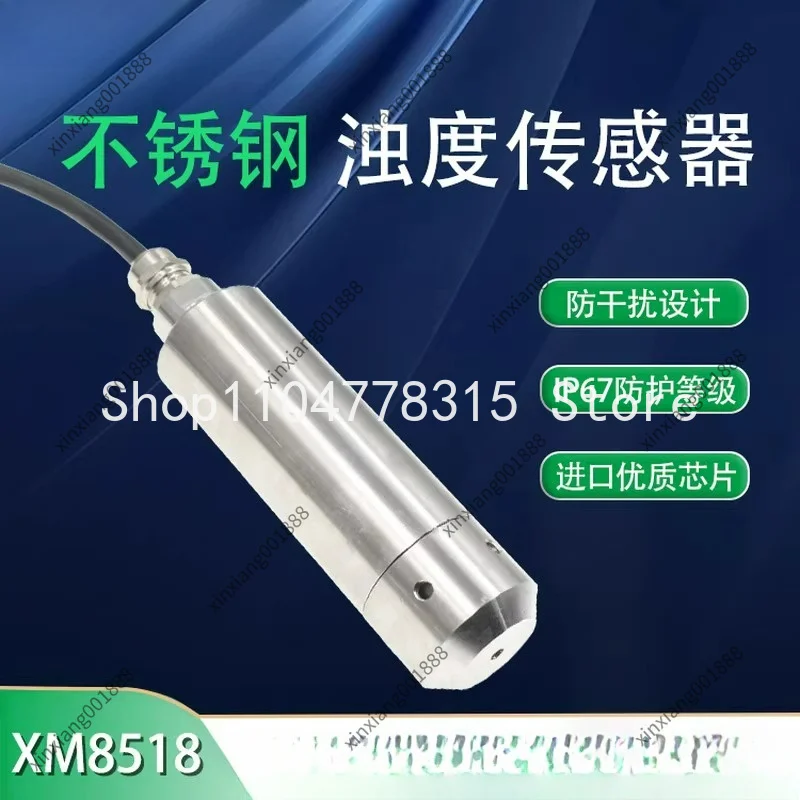 For RS485 Turbidity Transmitter Stainless Steel Probe Liquid Sewage Turbidity Sensor Water Quality Monitoring Module