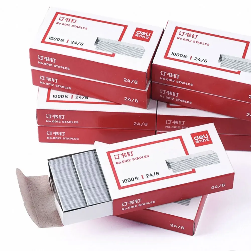 10 Boxes of 24/6 Universal 12-Gauge Staples for 25 Pages of Office Paper Stainless Steel Staples