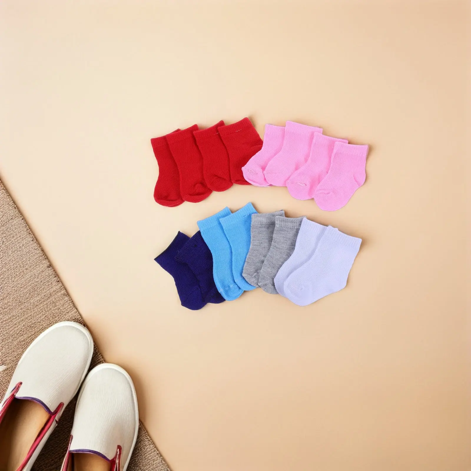 

8Pairs Small Mini Socks for Decorative DIY Craft Accessories Lightweight Soft Material Ideal Family Gift