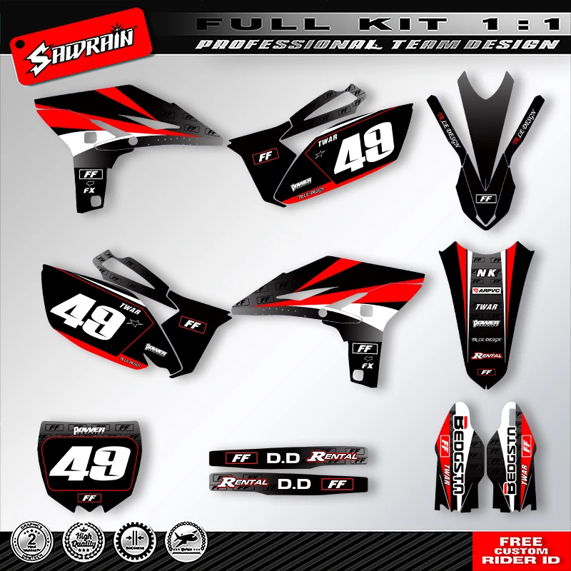 

Наклейка на мотоцикл Sawrain, набор наклеек с графикой команды для YAMAHA 2010 2011 2012 2013, YZF 250 001