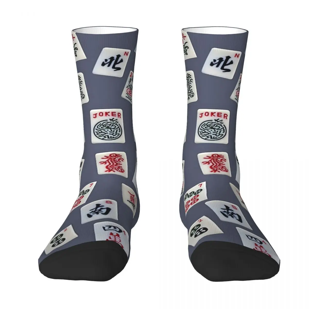 Mahjongg Game Tiles Design On Blue Color Adult Socks,Unisex socks,men Socks women Socks