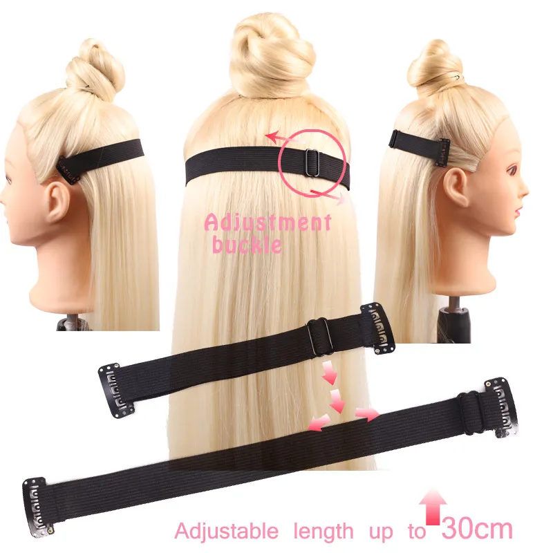 Bandeaux élastiques réutilisables avec clips, ceinture d'étirement de lifting du visage, sangle commandée, bande élastique réglable pour cheveux