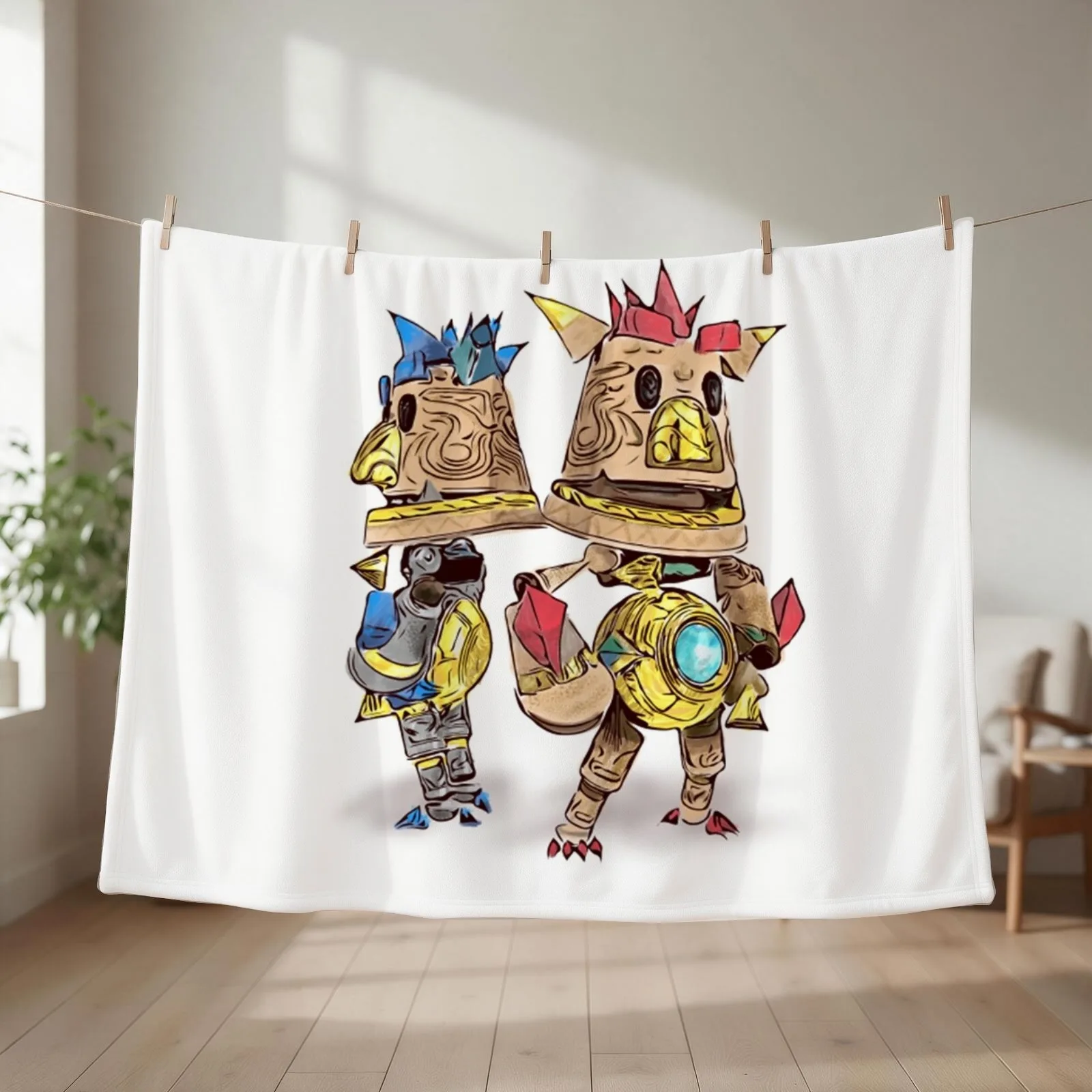 Knack 2 T-ShirtKnack II Original Line Art Throw Blanket couch cozy soft plush fuzzy picnic outdoor blanket