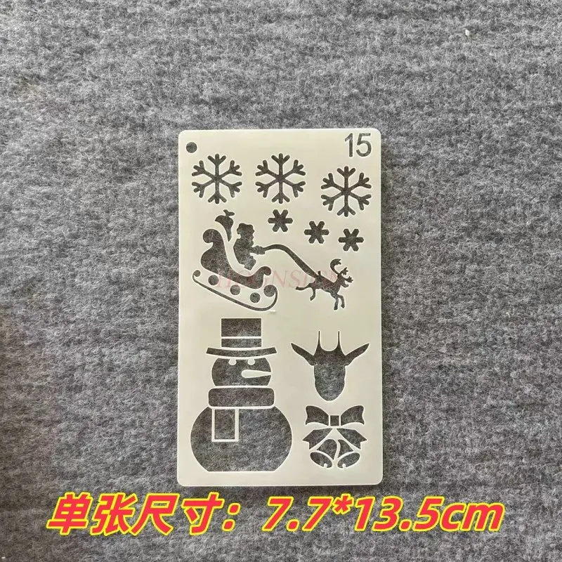 قطعة واحدة من أداة رسم مرسومة يدويًا بنمط هندسي لحفلات الأعياد، قالب مجوف من مادة ألبوم جرافيتي للأطفال