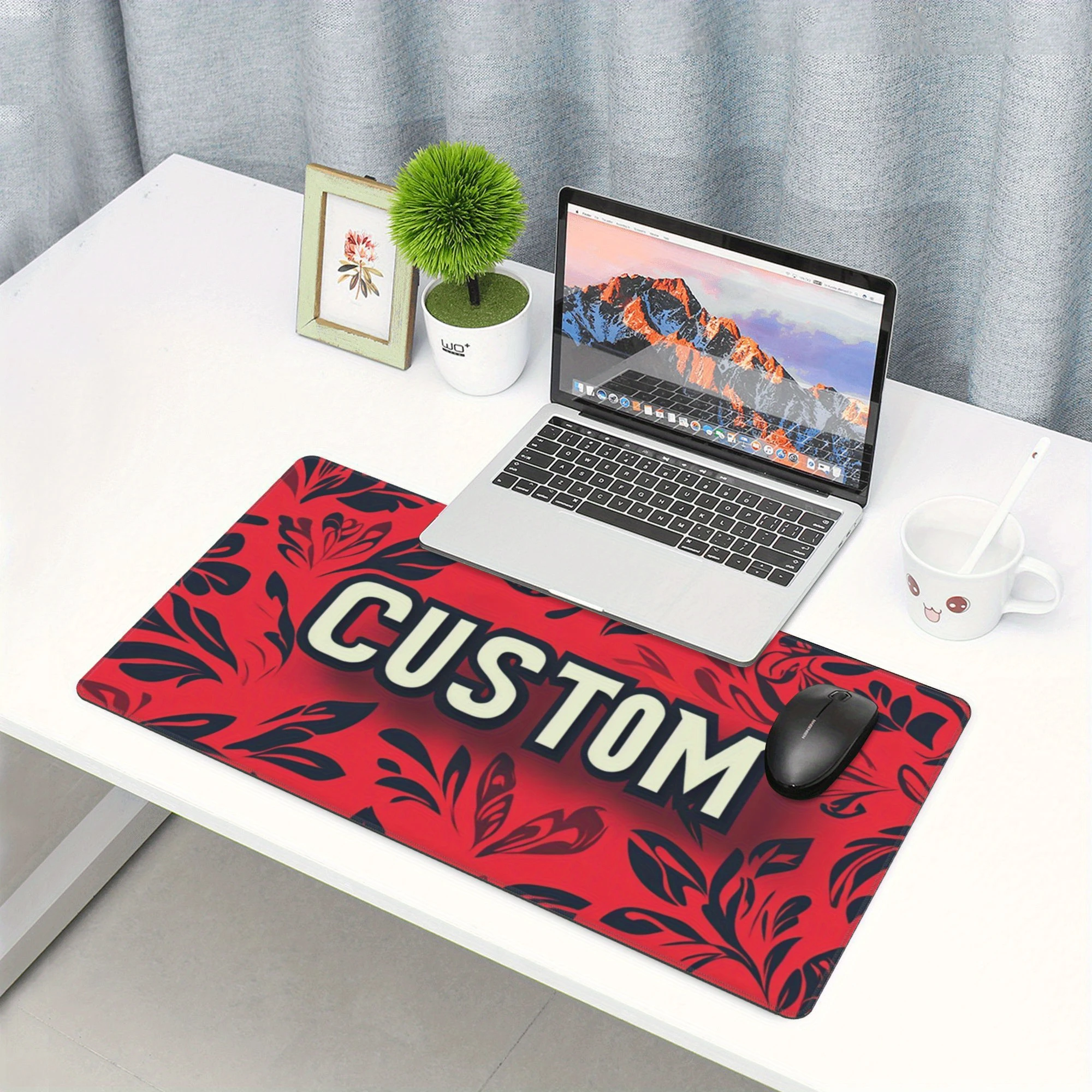 DIY Custom Mouse Pad Personalized Photo Print Large Gaming Desk Mat Stitched Edge Rubber Mousepad Office Home Decor Gift