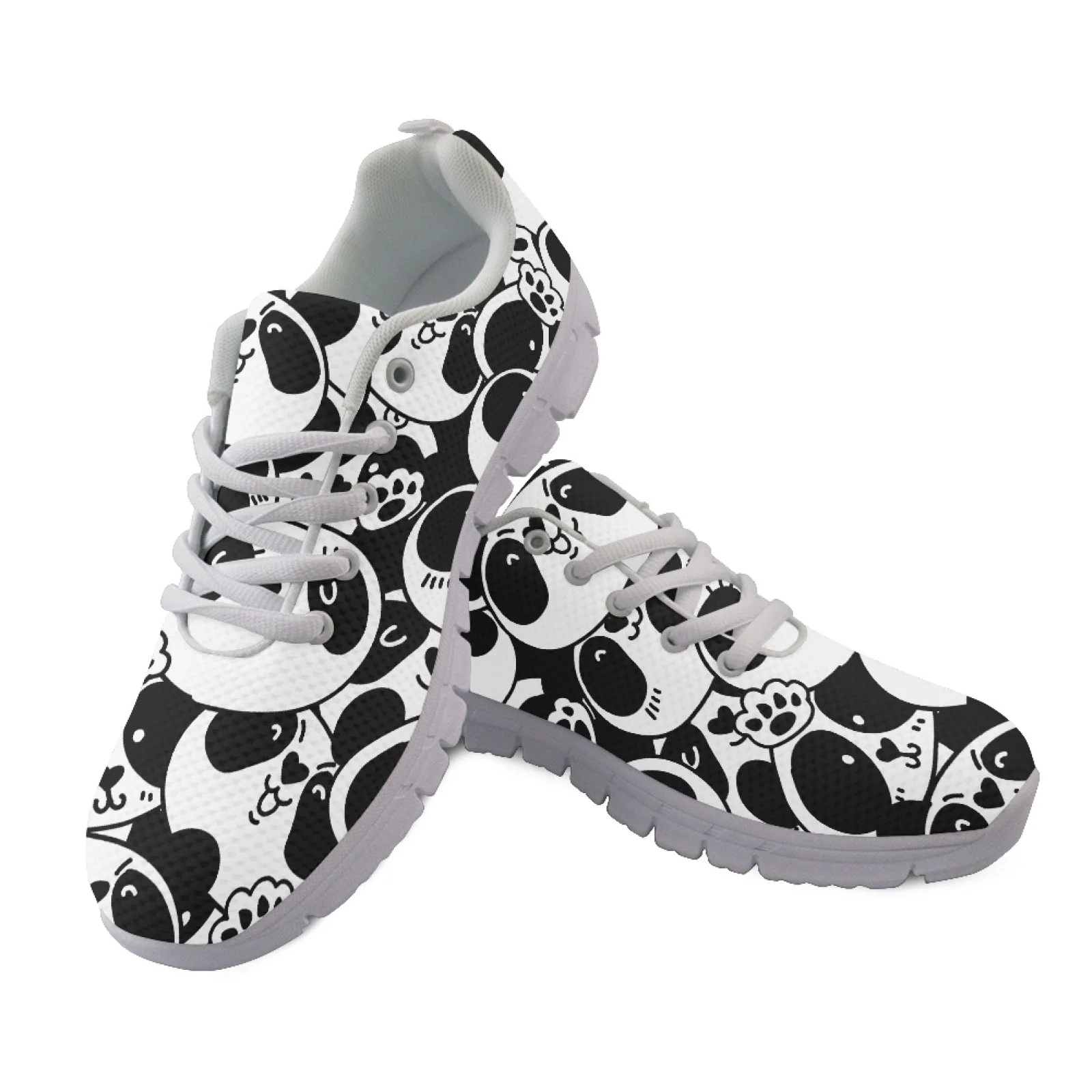 Coloranimal Cute Panda Print Lightweight Running Shoes for Men Mesh & EVA Sole Athletic Sneaker 2026 New