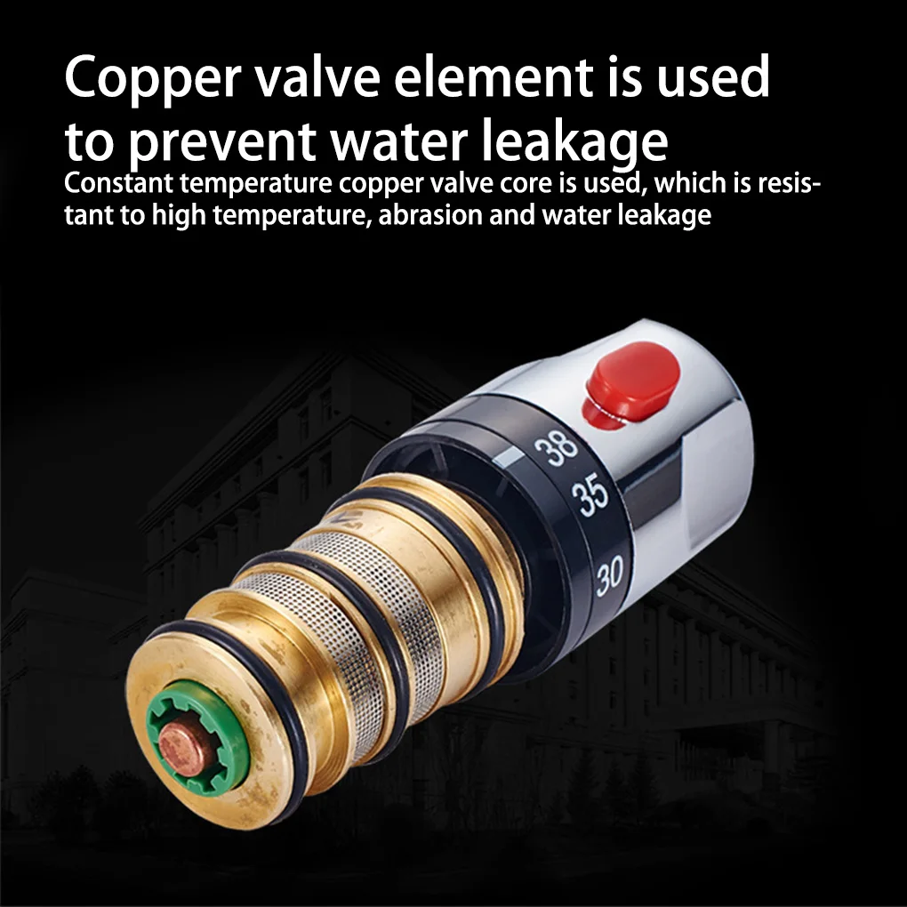 

Aluminium Alloy Thermostatic Faucet Valve Replacement Adjustable Leakproof Home Bathroom Kitchen Plumbing Tap Valves