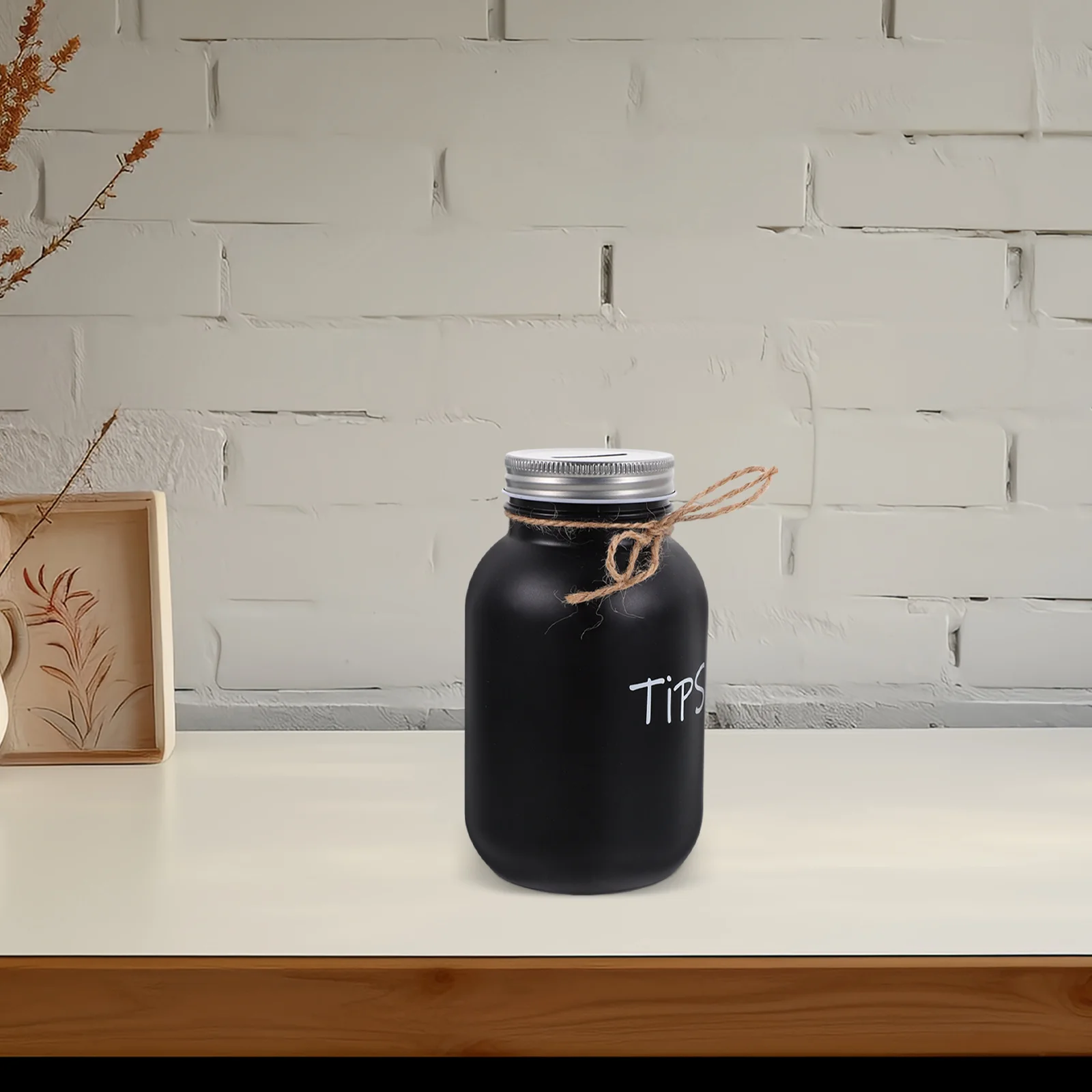 

Premium Glass Piggy Bank for Adults Strong Iron Base Money Jar Easy Saving Compact Size Home Office Decoration Accessory