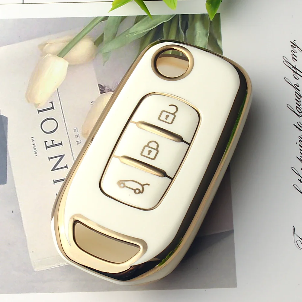 KEYYOU For Renault Sandero Stepway Kadjar Captur Megane Logan Clio 5 Arkana TPU Car Flip Key Case Cover Fob Shell